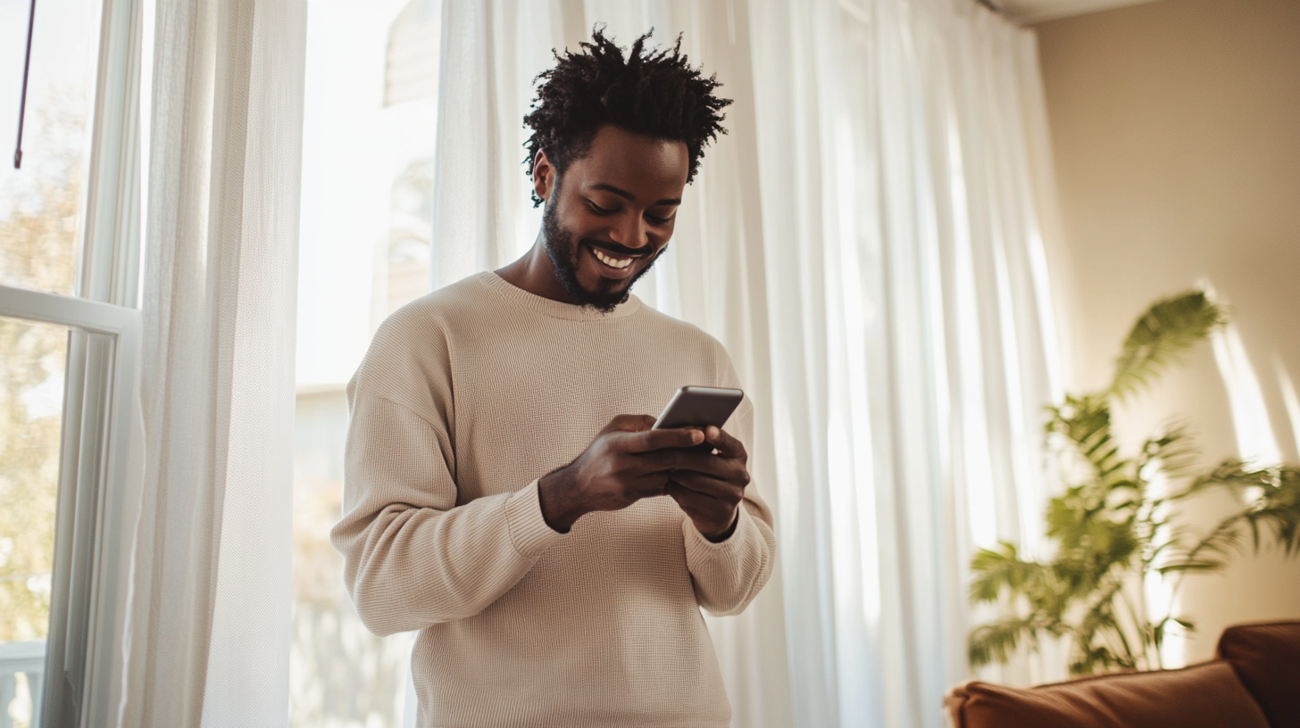 Kunde bucht Tickets über TicketIQ auf dem Smartphone